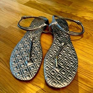 Tory Burch gold strappy sandals - size 10